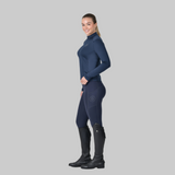 Dublin Ladies Breathable Long Sleeve Riding Top #colour_navy