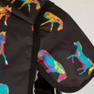 Shires Ontario 220g Turnout Rug #colour_black-horse