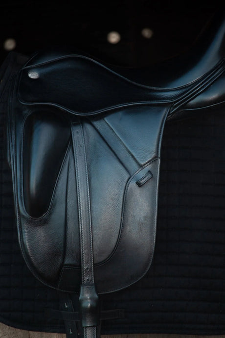 Henry James Mono Dressage Stirrup Leathers #colour_black