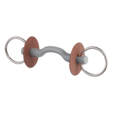 Beris Hard 7.5cm Ring Loose Ring Snaffle with Tongue Port Bar