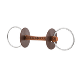 Beris Hard 7.5cm Ring Loose Ring Snaffle Bit with Leather Bar