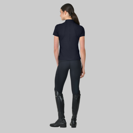 Dublin Ladies 1/4 Zip Breathable Short Sleeve Top #colour_navy