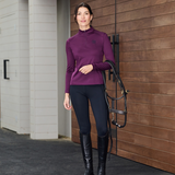 Dublin Ladies Breathable Long Sleeve Riding Top #colour_purple-violet