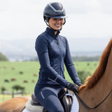 EQUIDRY Women's Water Repellent Leggings #colour_navy-white