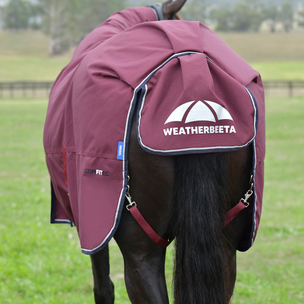 Weatherbeeta Comfitec Essential 360G Combo Turnout #colour_burgundy-navy