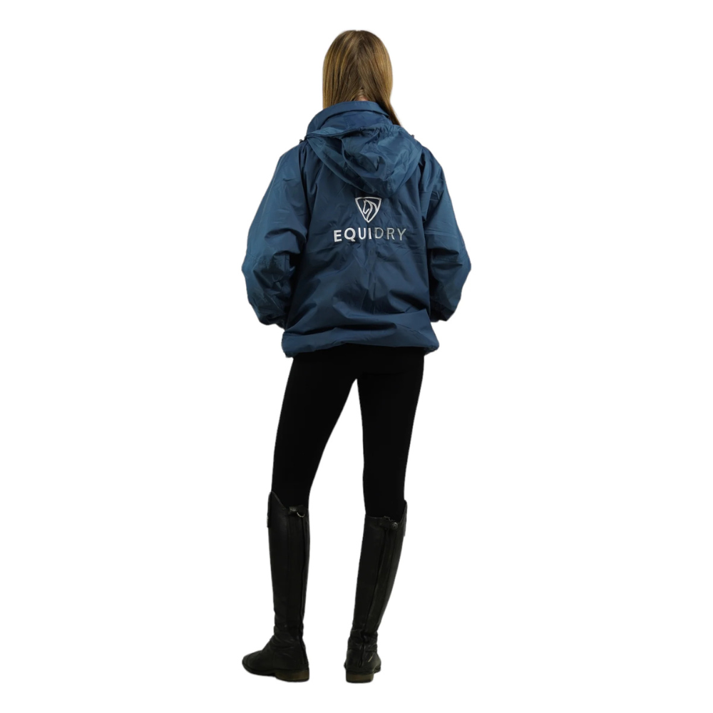 EQUIDRY Women's Thin Fleece Shortie #colour_steel-blue-blue