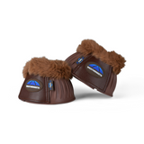 Weatherbeeta Tough-Tec Prime Fleece Trim Rubber Bell Boots #colour_brown-brown