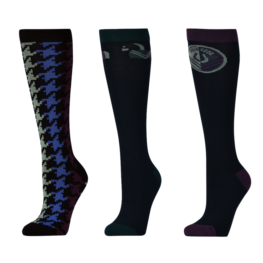Dublin 3 Pack Socks Adults #colour_navy-nordic-emblem