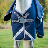 Horseware Ireland Amigo 1200D FieldSafe Plus 0g Turnout Rug #colour_navy-titanium-grey-silver