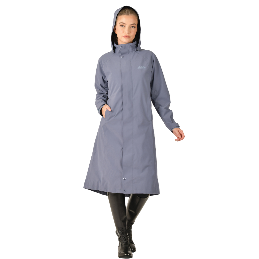 Weatherbeeta Ladies Windbreaker Longline Riding Jacket #colour_slate-blue