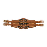 Stubben Equi-Soft® Short Saddle Girth with Cover - Tobacco #colour_vachette-leather-tobacco