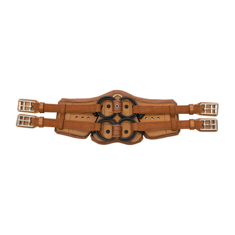 Stubben Equi-Soft® Short Saddle Girth with Cover - Tobacco #colour_vachette-leather-tobacco