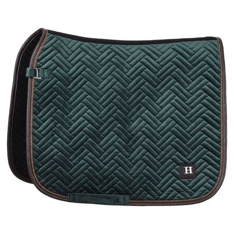 HV Polo Luxury Dressage Saddle Pad #colour_duck-green