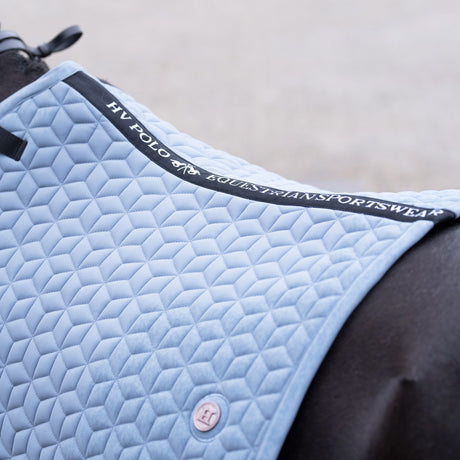 HV Polo Essential Dressage Saddle Pad #colour_dark-mist-blue