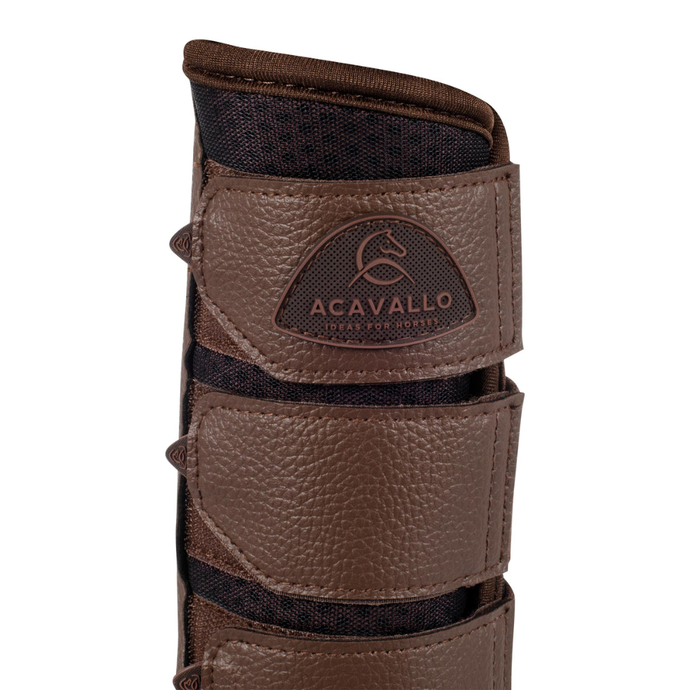 Acavallo Hind Brushing Boots Perforated Neoprene #colour_brown
