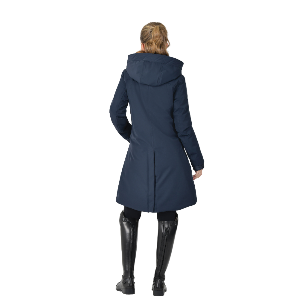 Weatherbeeta Ladies All Purpose Waterproof Longline Equestrian Jacket #colour_navy