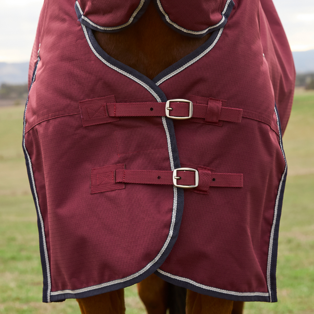 Weatherbeeta Comfitec Prelim 220G Combo Turnout #colour_burgundy-navy