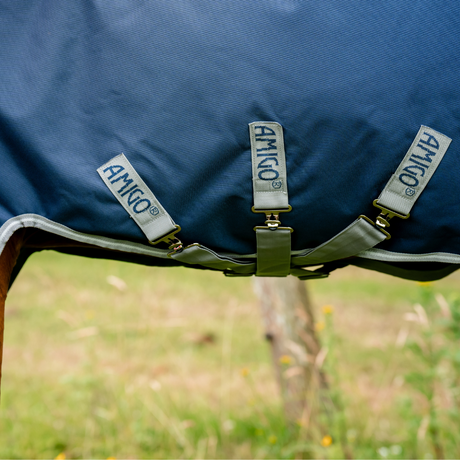Horseware Ireland Amigo 1200D 100g Turnout Rug #colour_navy-titanium-grey-silver