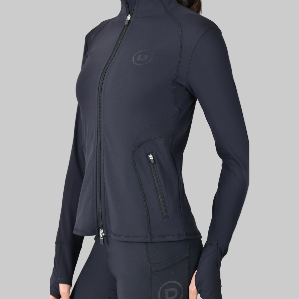 Dublin Ladies Versatile Fitted Zip Through Jacket #colour_black