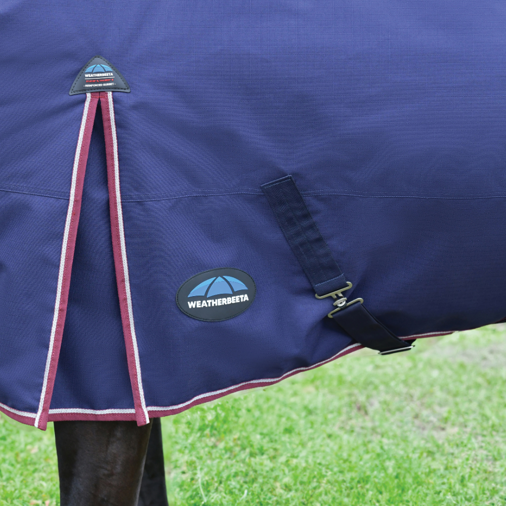 Weatherbeeta Comfitec Essential 220G Turnout #colour_navy-burgundy