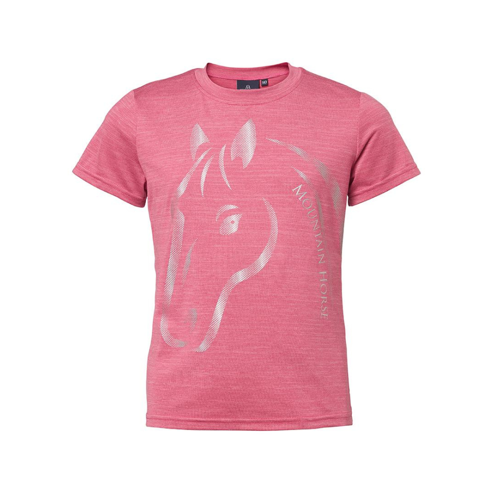 Mountain Horse Children's U & I Tech Tee #colour_cranberry-red