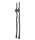 STAR Side Reins with Rubber Ring #colour_black