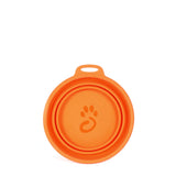 Mountain Paws Collapsible Silicone Dog Bowl #colour_orange