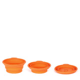 Mountain Paws Collapsible Silicone Dog Bowl #colour_orange
