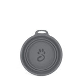 Mountain Paws Collapsible Silicone Dog Bowl #colour_grey