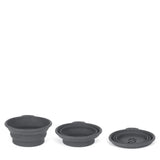 Mountain Paws Collapsible Silicone Dog Bowl #colour_grey