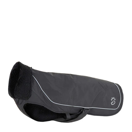 Mountain Paws Fleece Lined Dog Raincoat #colour_black
