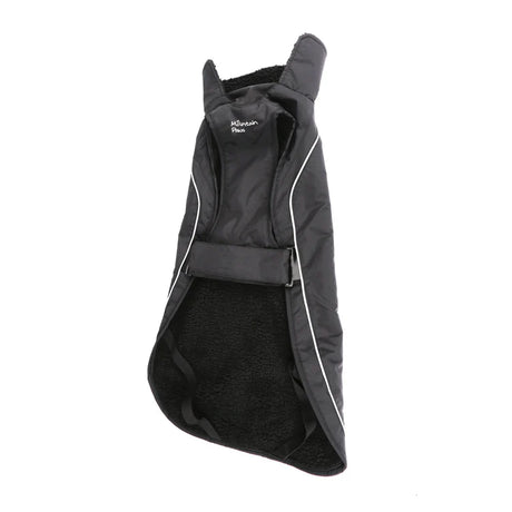 Mountain Paws Fleece Lined Dog Raincoat #colour_black
