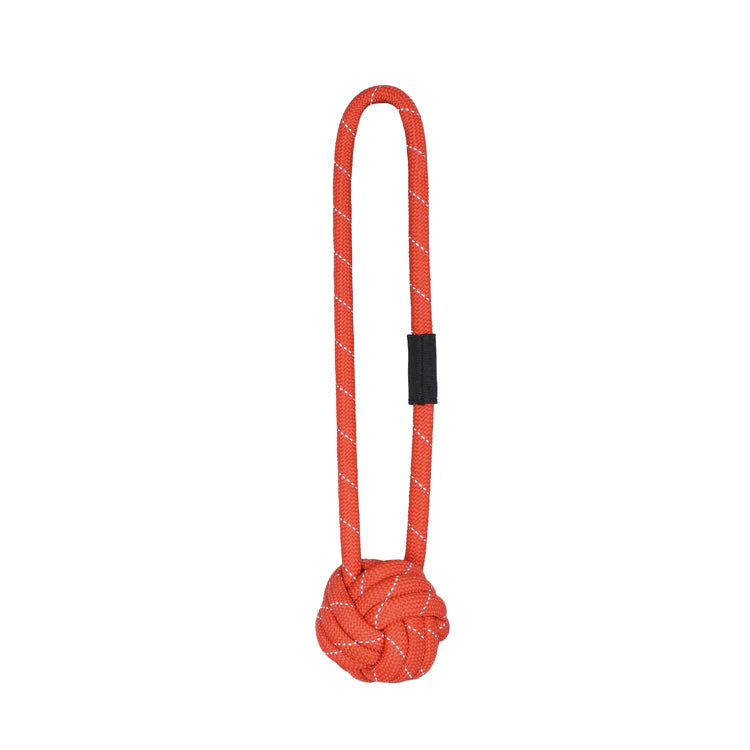 Mountain Paws Ball Chew Rope Dog Toy #colour_orange