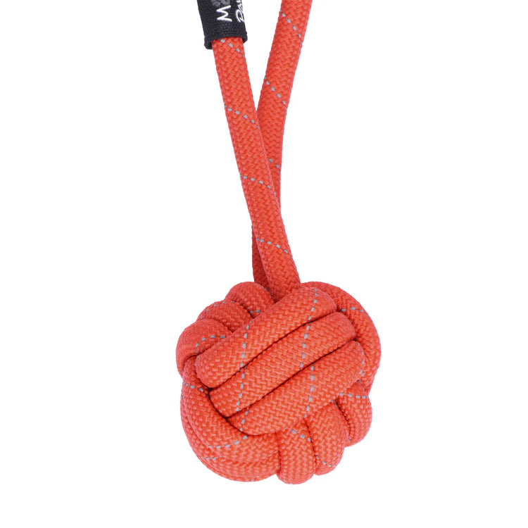 Mountain Paws Ball Chew Rope Dog Toy #colour_orange