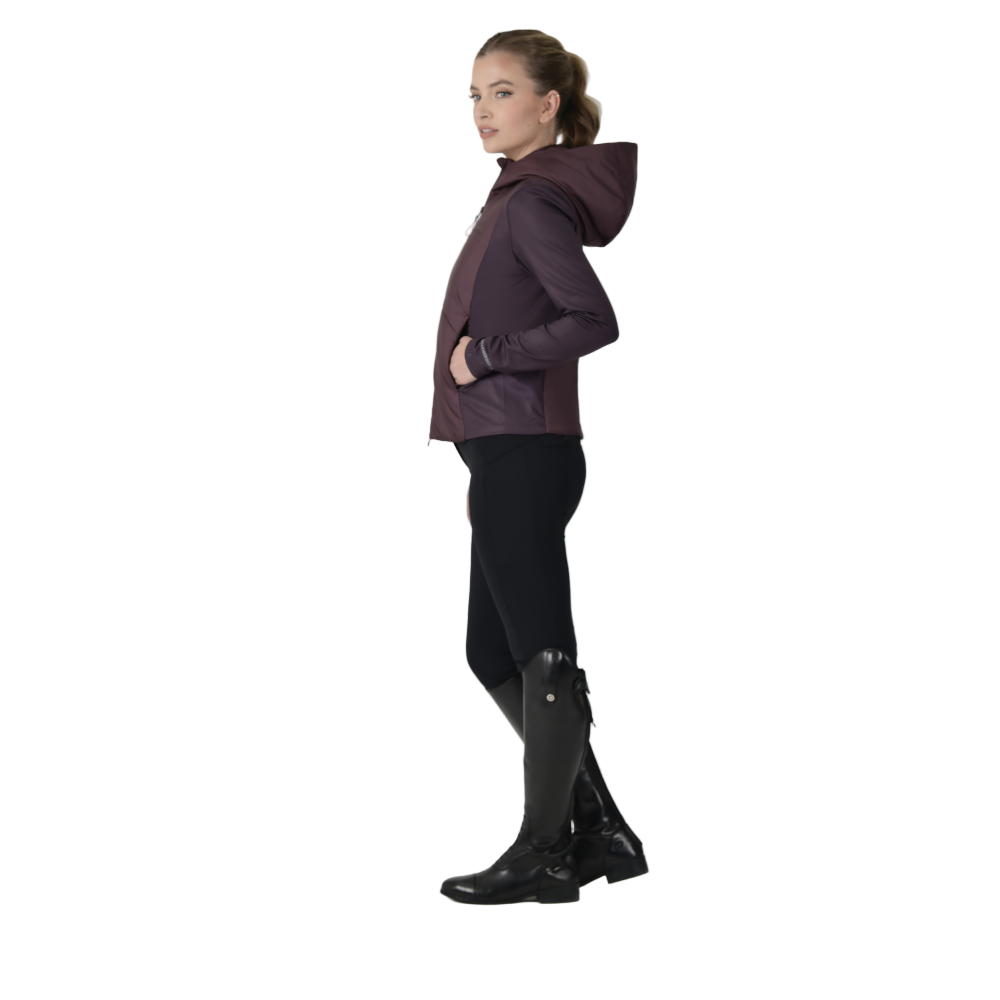 Weatherbeeta Ladies Hybrid Padded Jacket #colour_mulberry