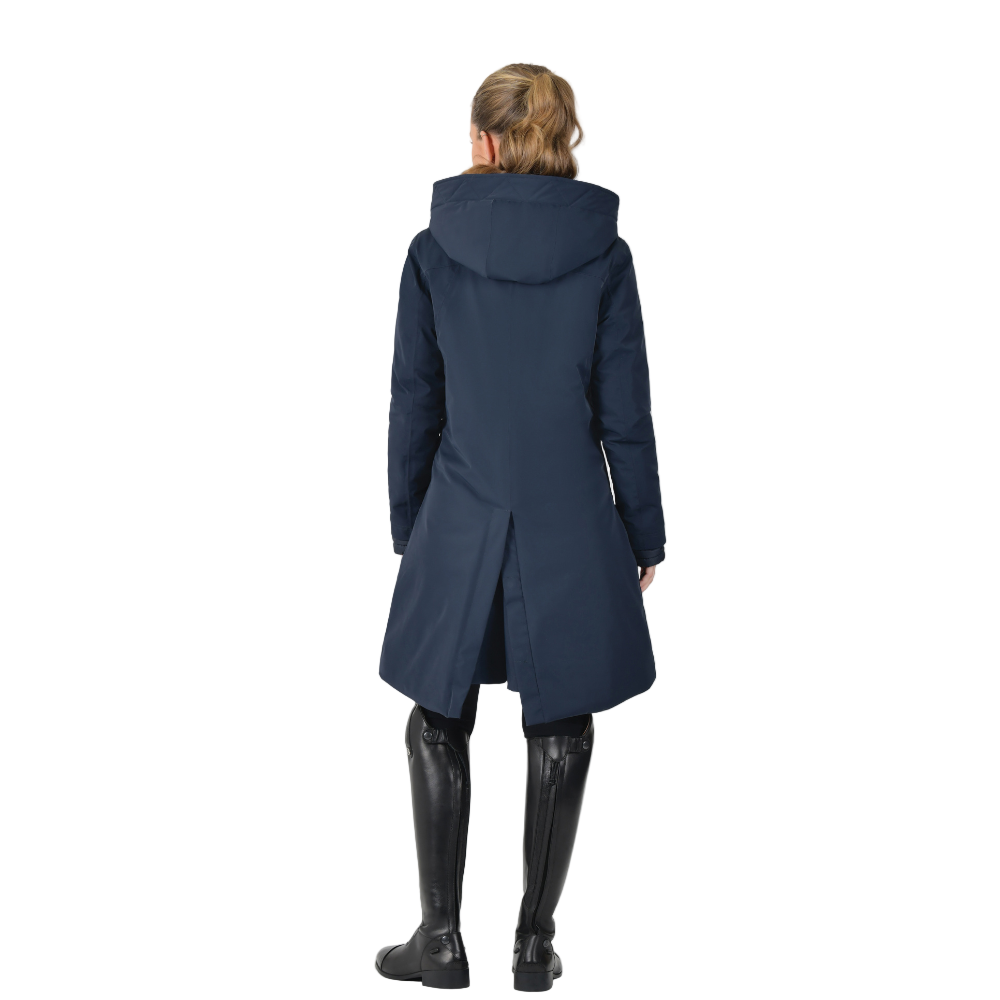 Weatherbeeta Ladies All Purpose Waterproof Longline Equestrian Jacket #colour_navy