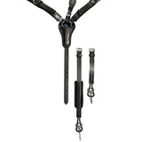 Stubben Pro-Jump Breastplate Open Martingale Fork #colour_black