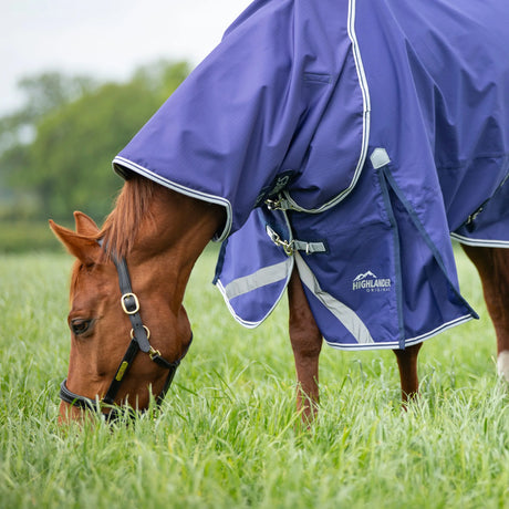 Shires Highlander Original Lite Turnout Rug & Neck #colour_navy