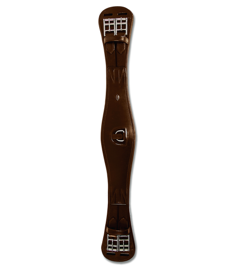 Waldhausen X-Line Leather Short Girth with Ring #colour_brown