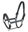 Waldhausen X-Line Leather Halter Crystal #colour_black-grey