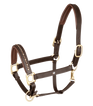 Waldhausen X-Line Leather Halter Crystal #colour_brown-gold