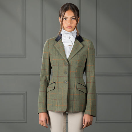 Shires Aubrion Saratoga Ladies Jacket #colour_red-yellow-blue-check