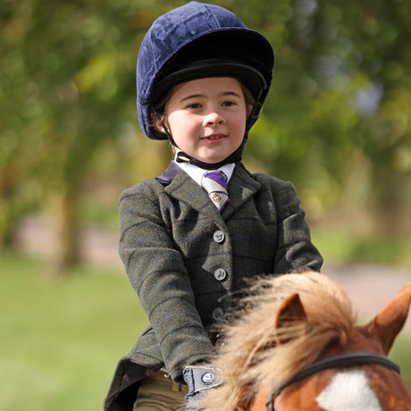 Shires Aubrion Saratoga Children's Jacket #colour_dark-green-check