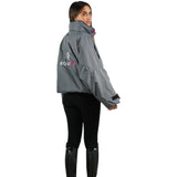 EQUIDRY Women's Thin Fleece Shortie #colour_grey-peacock-pink