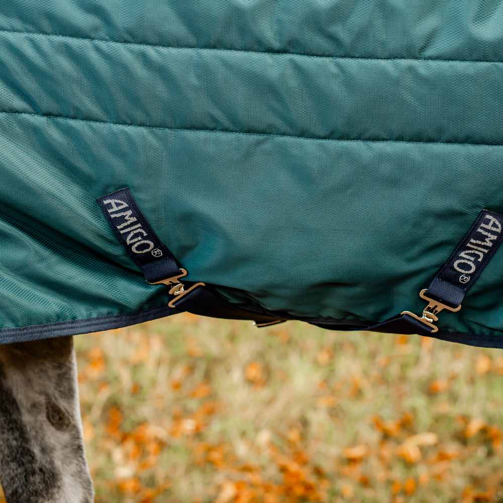 Horseware Ireland Amigo Ripstop Insulator 50g Stable Rug #colour_dynasty-green-navy-silver