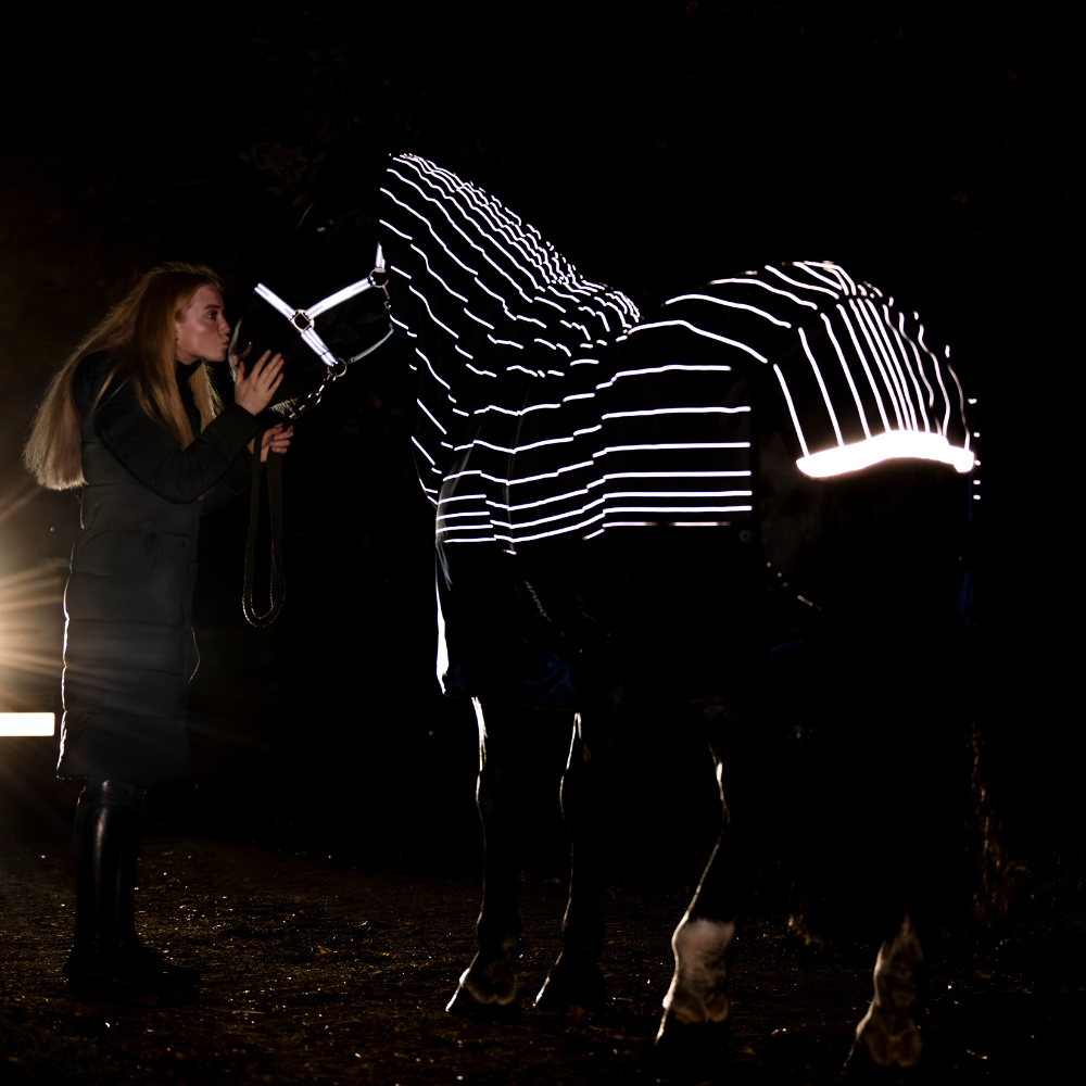 Horseware Ireland Amigo 1200D FieldSafe Reflectech Plus 0g Turnout Rug #colour_black-reflective-black