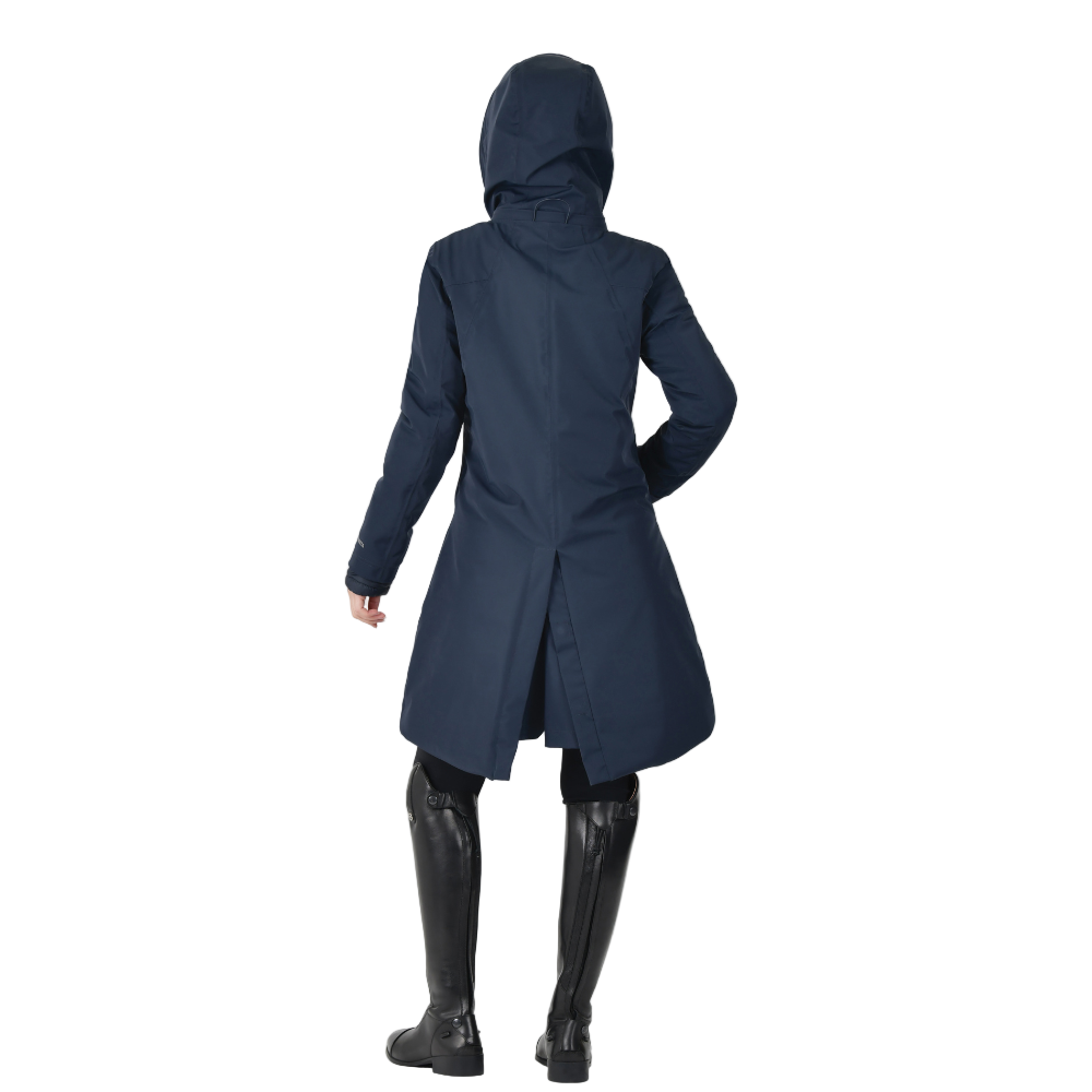 Weatherbeeta Ladies All Purpose Waterproof Longline Equestrian Jacket #colour_navy