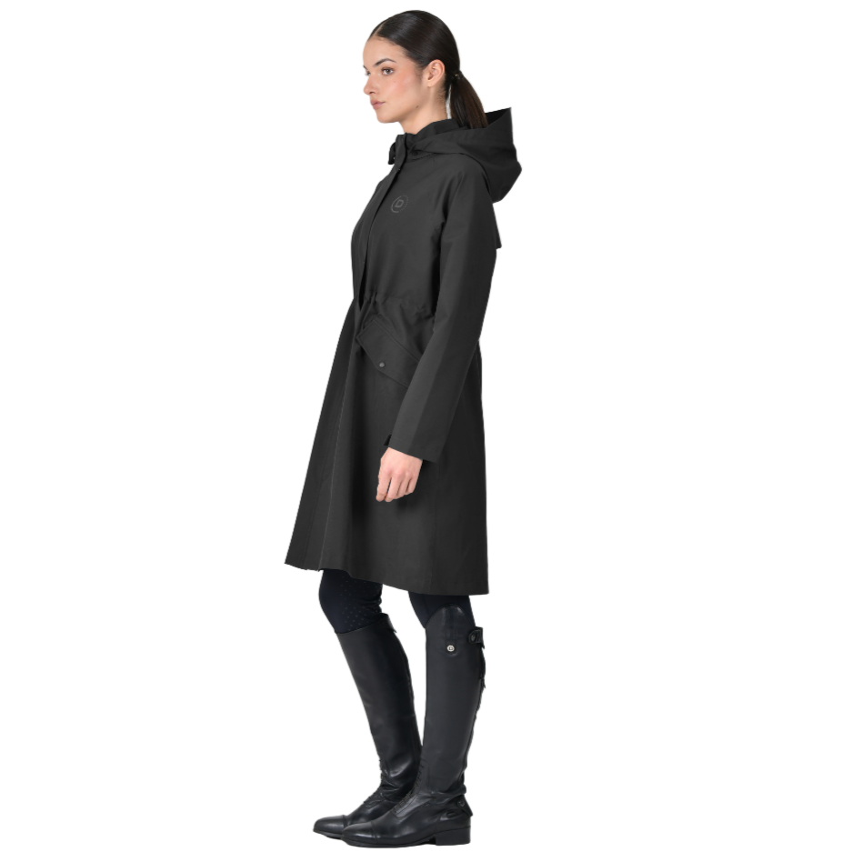Dublin Ladies Wet Weather Long Jacket #colour_black
