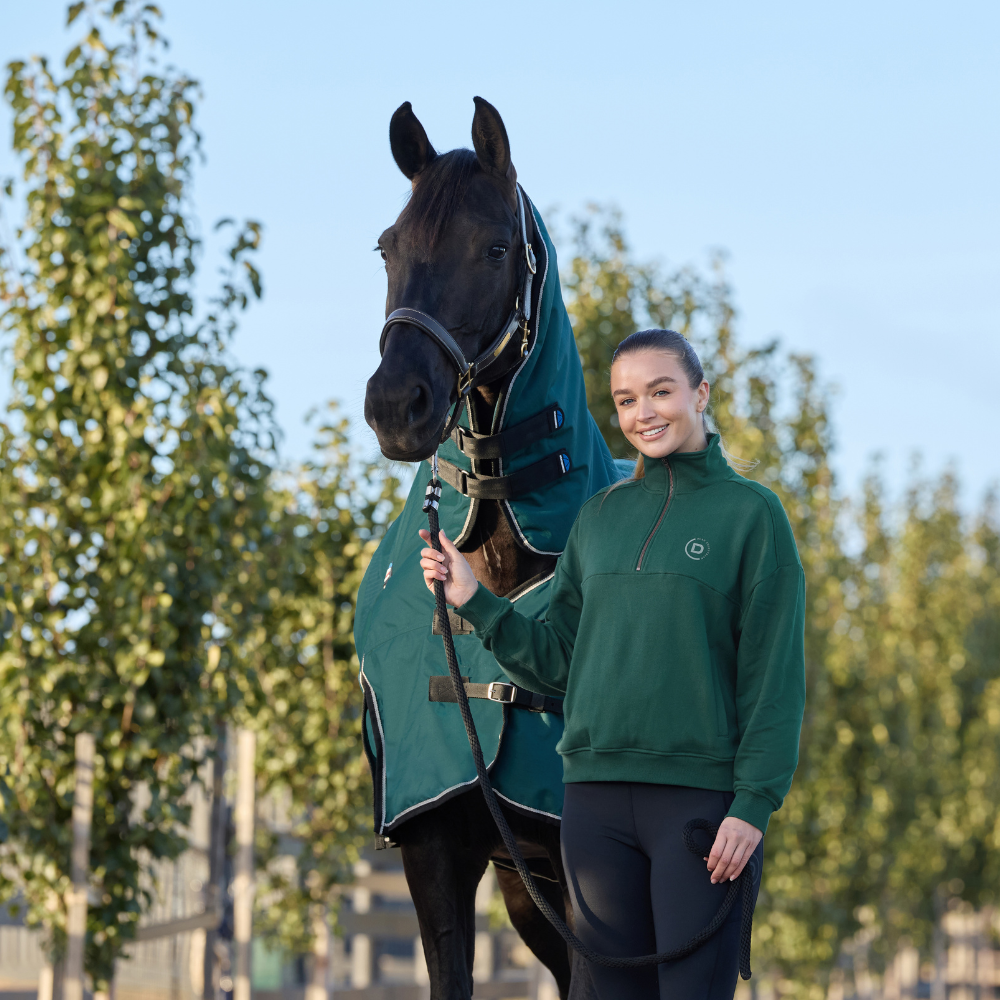 Dublin Ladies 1/4 Zip Fleece Pullover #colour_dark-emerald-green