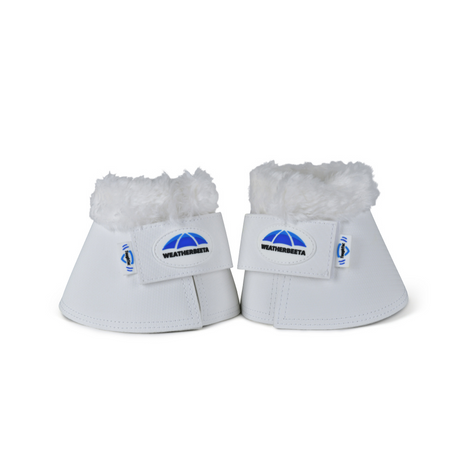 Weatherbeeta Tough-Tec Fleece Trim Bell Boots #colour_white